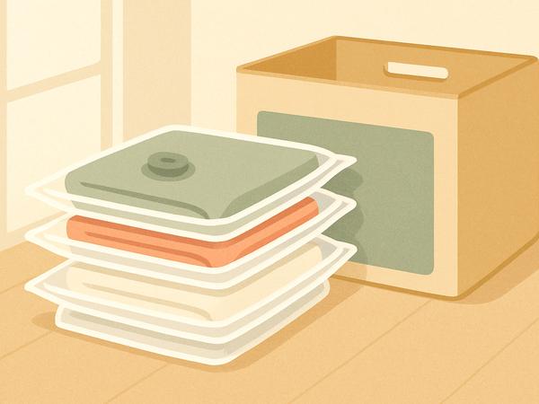 衣類の圧縮袋・収納グッズの利用イメージ